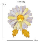 PENDRA Daisyelle Enamel Daisy Flower Brooch