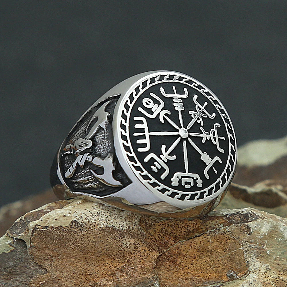 PENDRA Vegvisir Viking Compass Ring