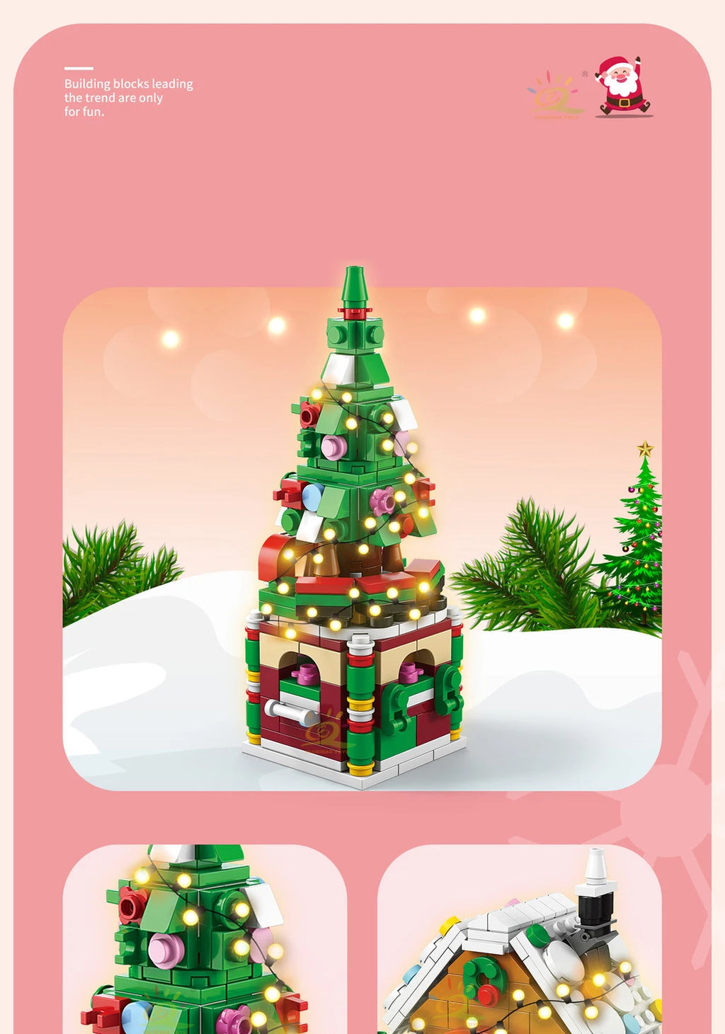 PENDRA Elk Deer Santa Building Set