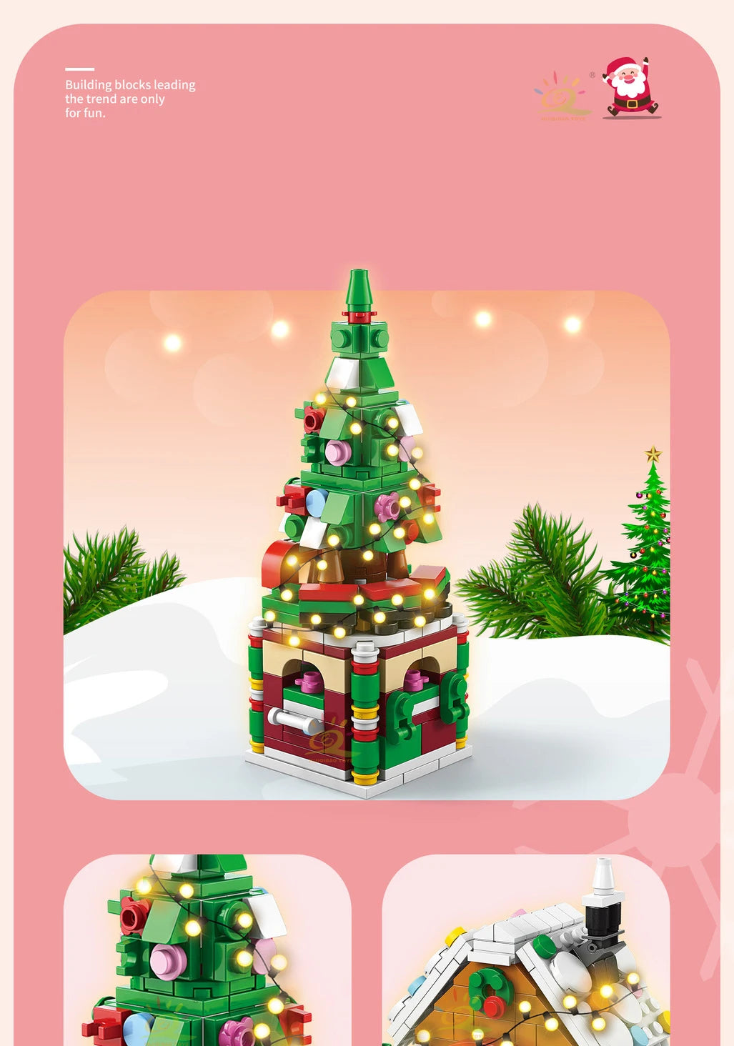 PENDRA Elk Deer Santa Building Set