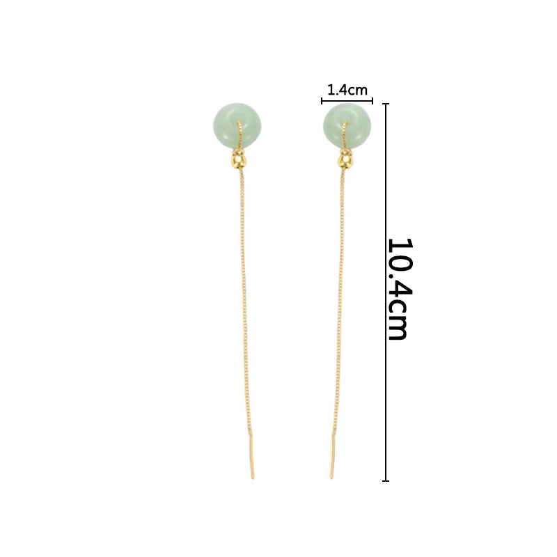 PENDRA Jade Hetian Ear Earrings