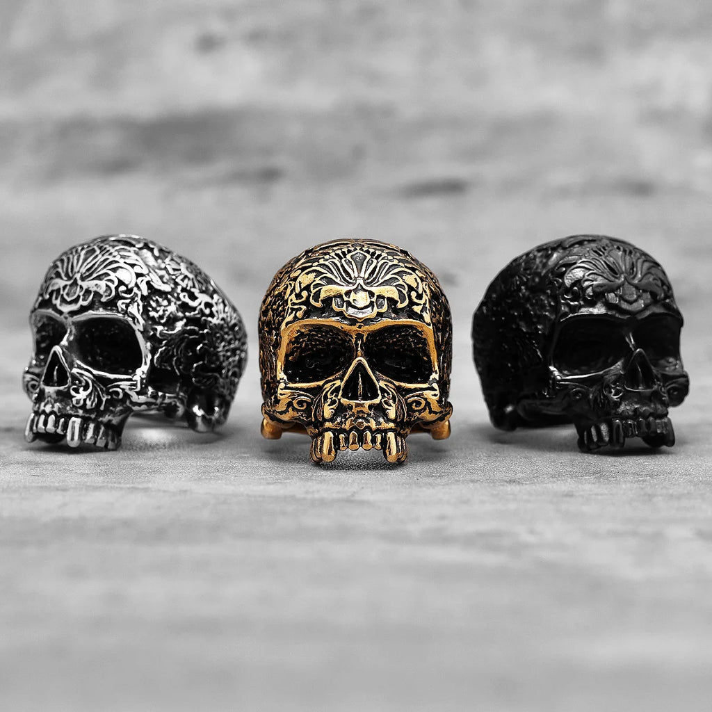PENDRA Skull Boyfriend Biker Steel Ring