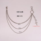 PENDRA Crossstar Layered Waist Chain Keychain