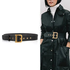 PENDRA Celeseva Leather D-Buckle Elegant Belt