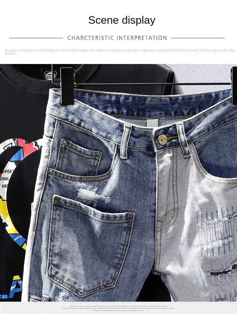 PENDRA Washed Distressed Fit Pants