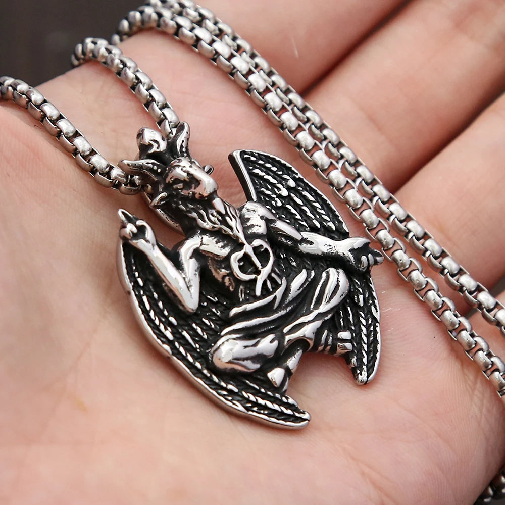 PENDRA Satanicgoat Gothic Goat Pendant Necklace