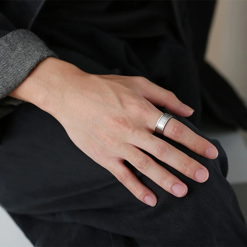 PENDRA Spinner Wedding Steel Ring