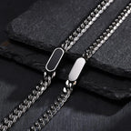 Mens Choker Necklace,Stainless Steel Cuban Link Chain Collar,Trendy Casual Hip Hop Jewelry Gifts for Boys