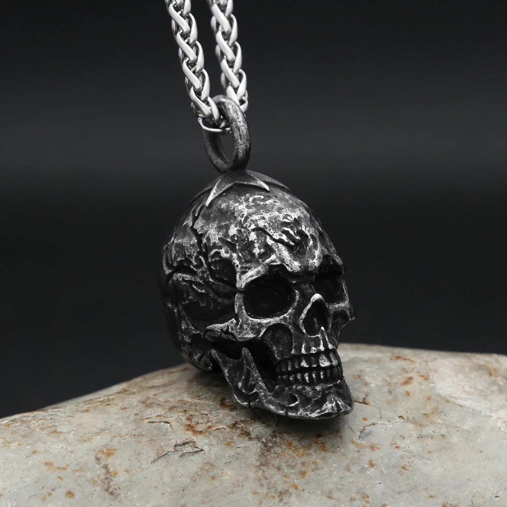 PENDRA Darkskull Gothic Stainless Steel Skull Pendant