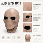 Alien Latex Mask Halloween Horror Full Head Costume Scary Cosplay Party Prop Unisex