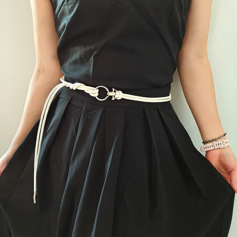 PENDRA Seraene Leather Rope Minimal Belt
