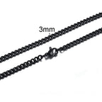 Cuban Link Chain Necklace for Men Women,3 to 7mm Stainless Steel Choker,Basic Jewelry Gift