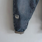 Loose Elastic Waist Denim Jeans Spring Autumn Spliced Harem Pants Men's Casual Pants 2024 Korean New Stretch Baggy Cargo Jeans