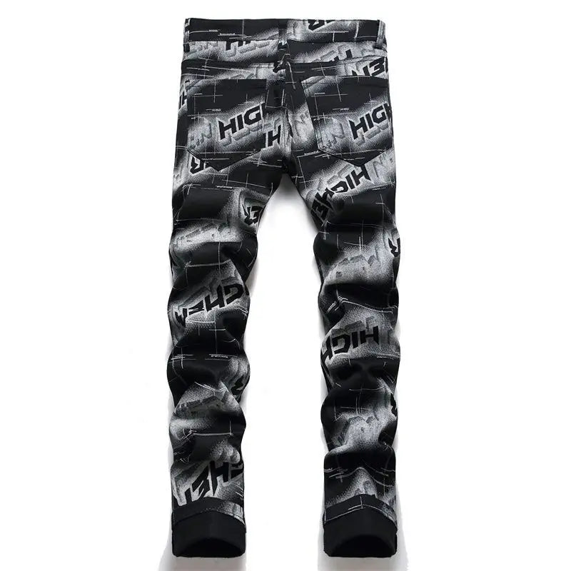 PENDRA Denim Printed Pants