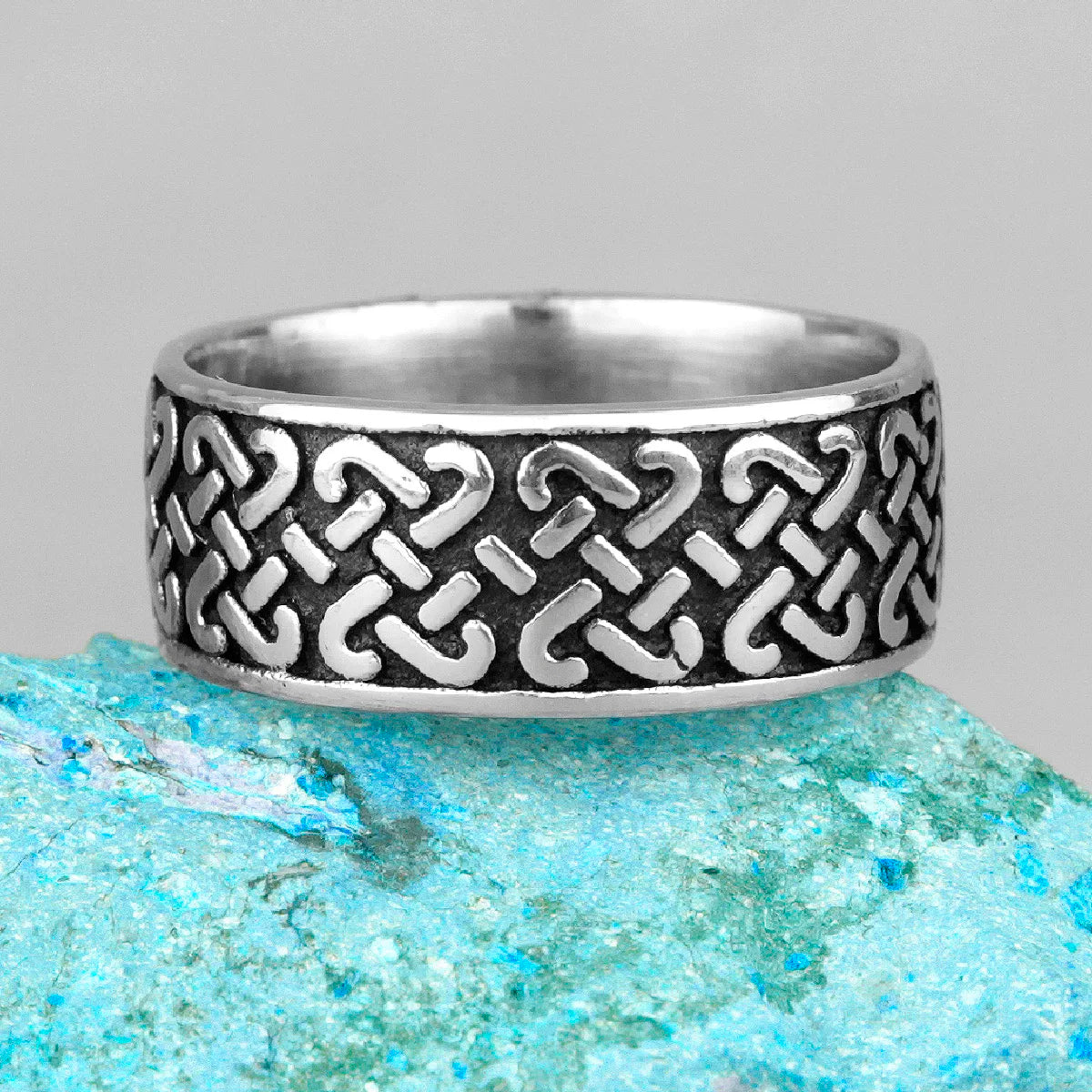 PENDRA Celtic Knot Symbols Steel Ring
