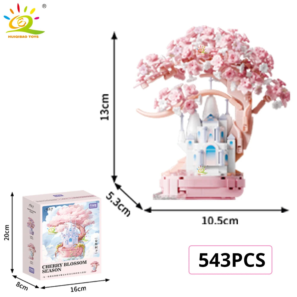 PENDRA Discoloration Cherry Floral Building Set