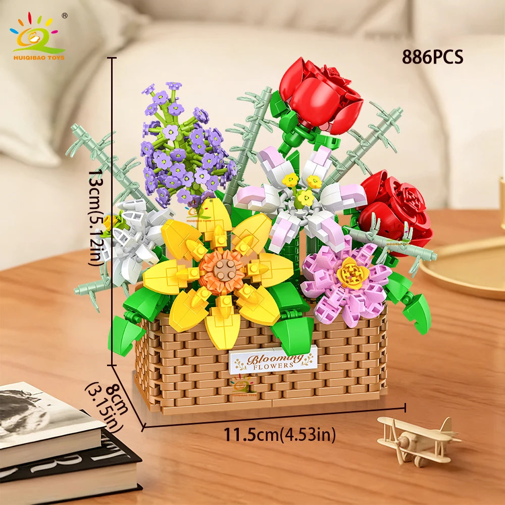 PENDRA Rose Sunflower Micro Building Set