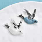 PENDRA Folibird Leaf and Bird Brooch