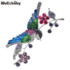 PENDRA Hummingara Full-Crystal Hummingbird Brooch