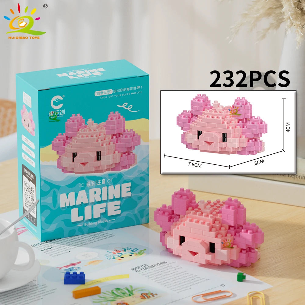 PENDRA Cute Shark Micro Building Set