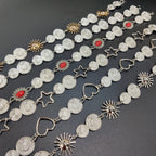 PENDRA Heraara Metal Silver Luxury Waist Chain Belt