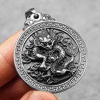 PENDRA Chinese Dragon Things Steel Necklace