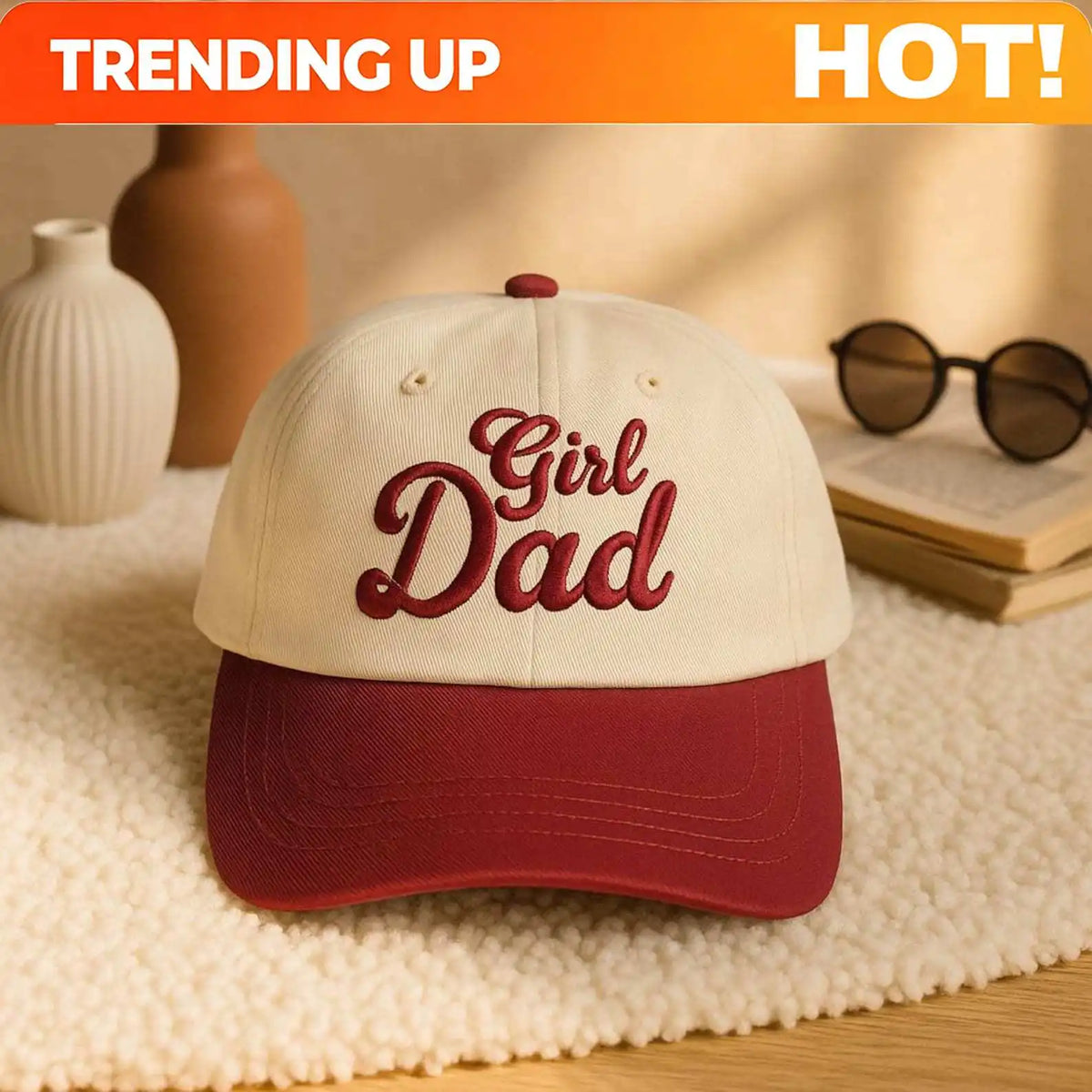 PENDRA Embroidered Girl Dad Trucker Cap