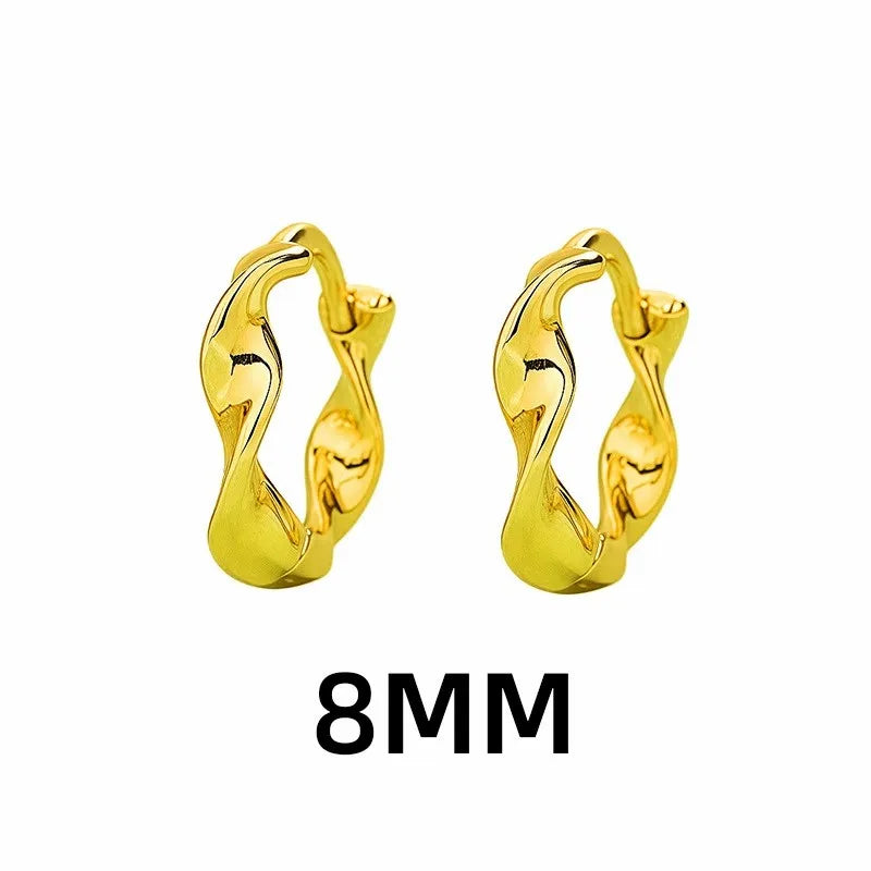 PENDRA Hoop Mobius Sterling Silver Earrings