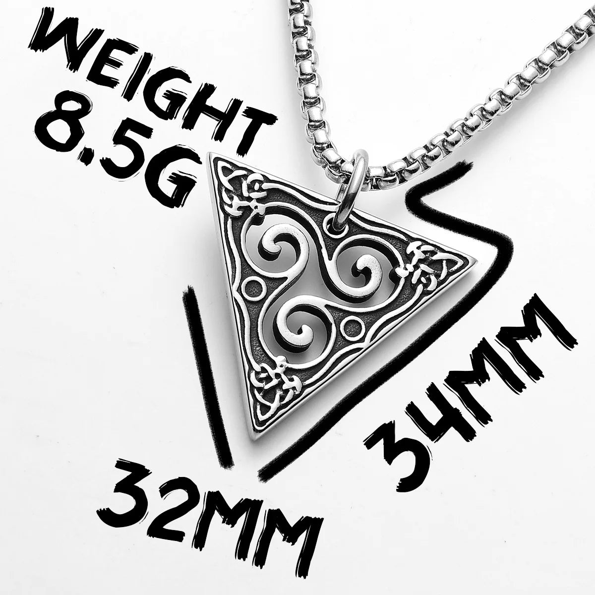 PENDRA Celtic Knot Steel Necklace