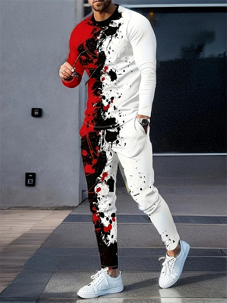 PENDRA Graffiti Long-Sleeve Pajama Loungewear Set