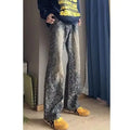 Luxury Men's Trousers 2026 Trend Beauty Coffee Washed Men's Embroidery Slim Design Micro Baggy Straight Pants Flare Jeans