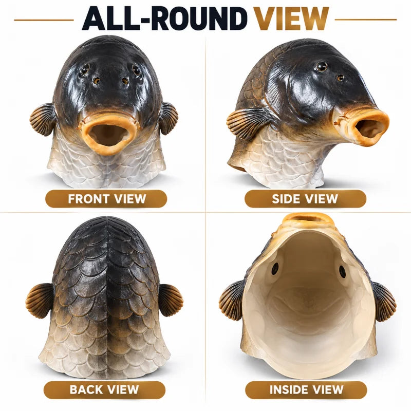 Funny Fish Latex Mask Halloween Costume Realistic Carp Head Mask for Party Cosplay Masquerade