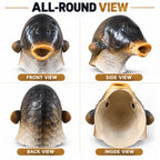 Funny Fish Latex Mask Halloween Costume Realistic Carp Head Mask for Party Cosplay Masquerade