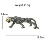 PENDRA Vintage Fierce-looking Leopard Brooch