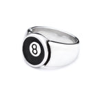 PENDRA Black8 Stainless Steel Number 8 Ring