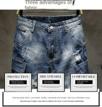 PENDRA Washed Distressed Ripped Pants