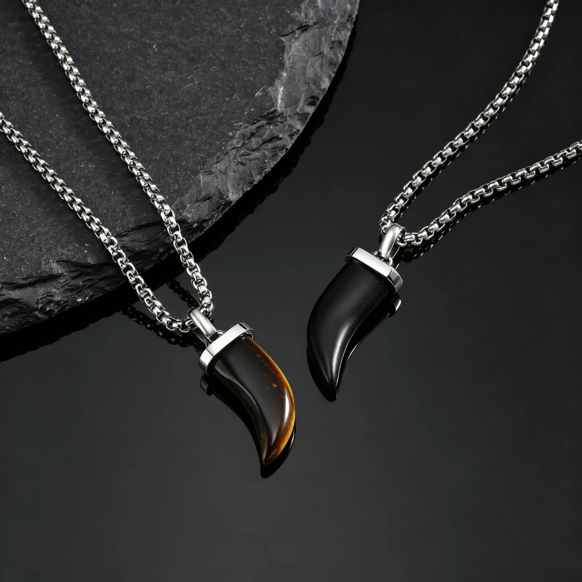 PENDRA Tiger Horn Pendant Necklace