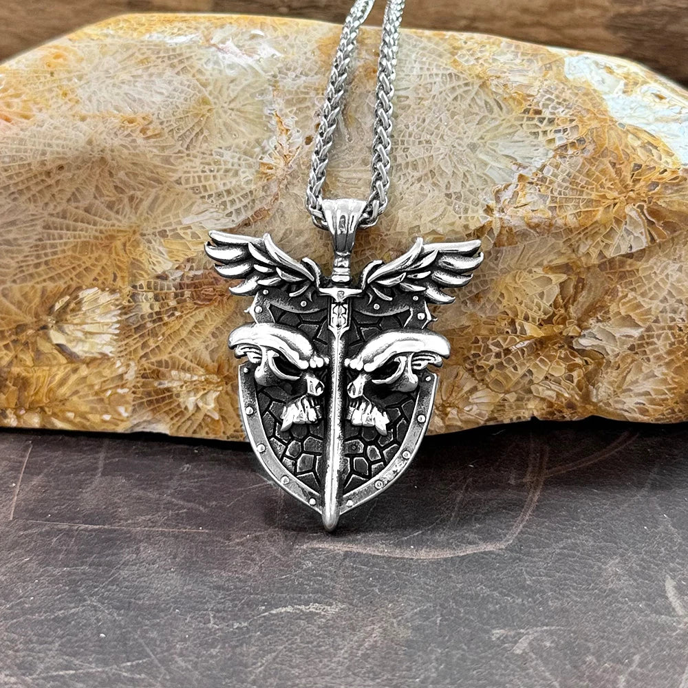PENDRA Wing Norse Steel Necklace