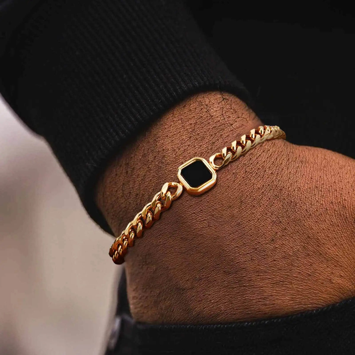 Stylish Men's Chain Bracelet,Hip Hop Stainless Steel Cuban Chain Wristband,Jewelry Gift for Father Son Husband BBF