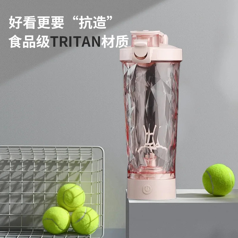 Rechargeable Electric Protein Shaker, Automatic Mixing Blender Bottle, BPA Free Portable Water Cup for Gym, Travel, Hiking,