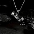 PENDRA Footballer Stainless Steel Football Shoe Pendant