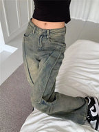 PENDRA Wide Leg Waist Washed Pants