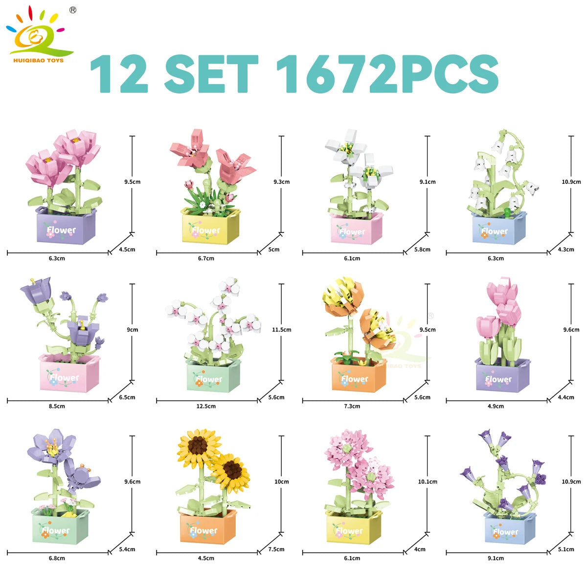 PENDRA Succulent Potted Floral Building Set