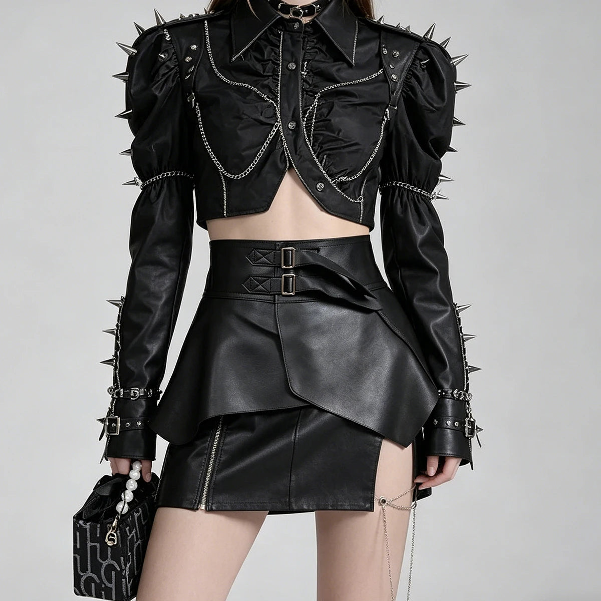 PENDRA Orlaara Leather Black Luxury Corset Belt