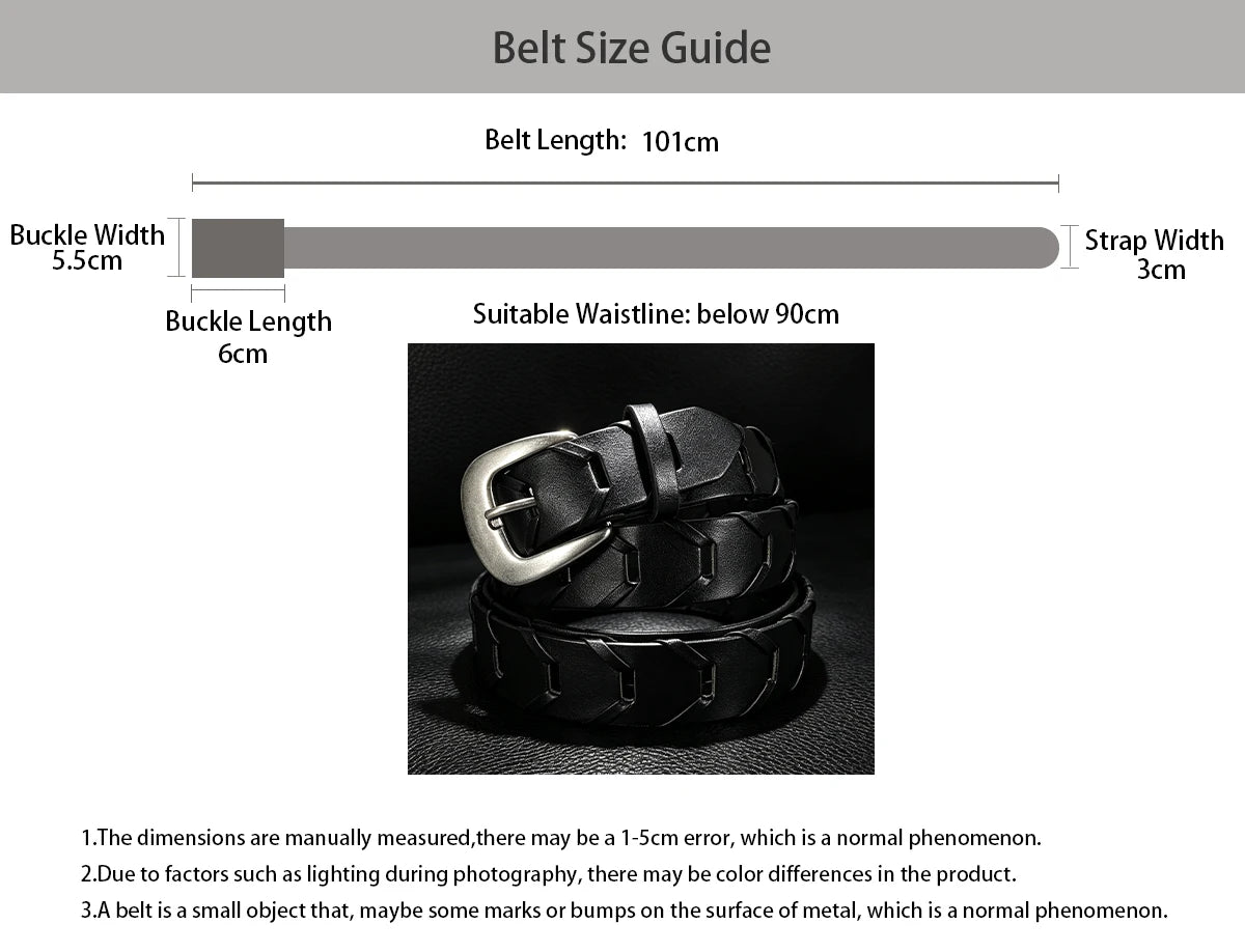 PENDRA Jadeora Leather Black Pin Buckle Gothic Belt