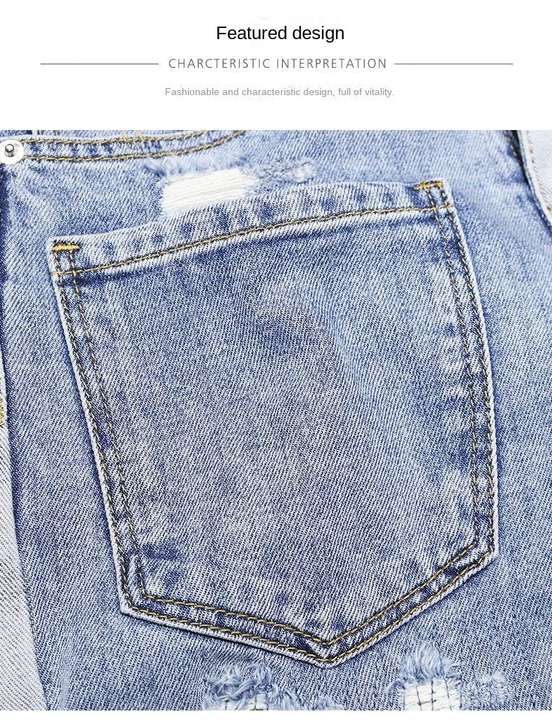 PENDRA Washed Distressed Fit Pants