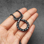 PENDRA Troll Cross Ancient Steel Necklace