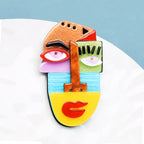 PENDRA Acrylic Creative Face Brooch