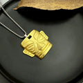PENDRA Guochao Three-Star Gold Mask Pendant