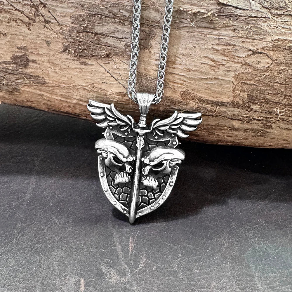 PENDRA Wing Norse Steel Necklace